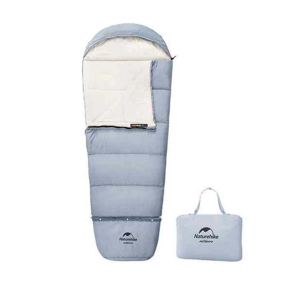 Naturehike C180 UltraLight Pamuklu Uyku Tulumu -8°C ( Çocuk )  Mavi Left