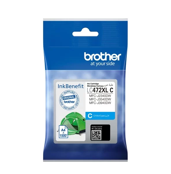 Brother LC472XLC Cyan Mavi 1.500 Sayfa Kartuş MFC-J2340-J3540-J3940