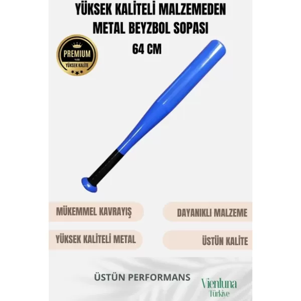 Üstün Tutuş Sağlayan Kırılmaz Ultra Dayanıklı Metal 28" Baseball Beyzbol Sopası 64 Cm