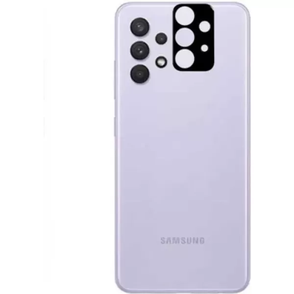Samsung Galaxy A02S Kamera Lens Koruyucu Siyah Çerçeveli Korunaklı (3D K.C) Siyah