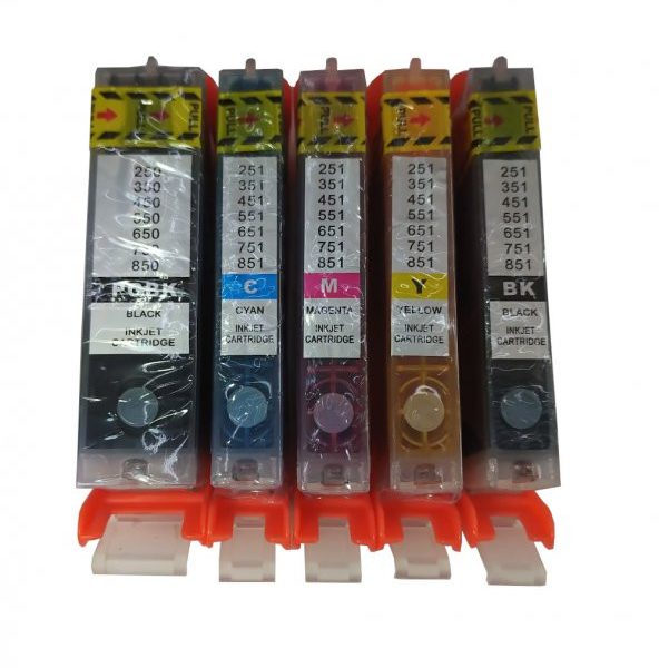 CANON iP8700 iP8750 iX6850 UYUMLU KOLAY DOLAN KARTUŞ 5 RENK (DOLU)