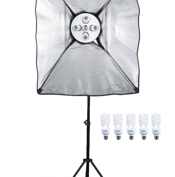 Deyatech Softbox 50X70 Paraflaş 5 Duylu Sürekli Işık 200cm Ayak