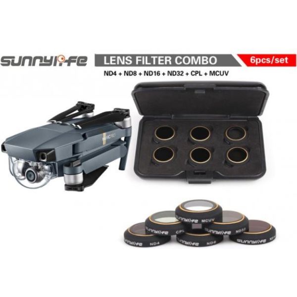 DJI Mavic Pro Alpine White Kamera Lens İçin 6 lı Filtre Seti MCUV/CPL/ND4/ND8/ND16 /ND32
