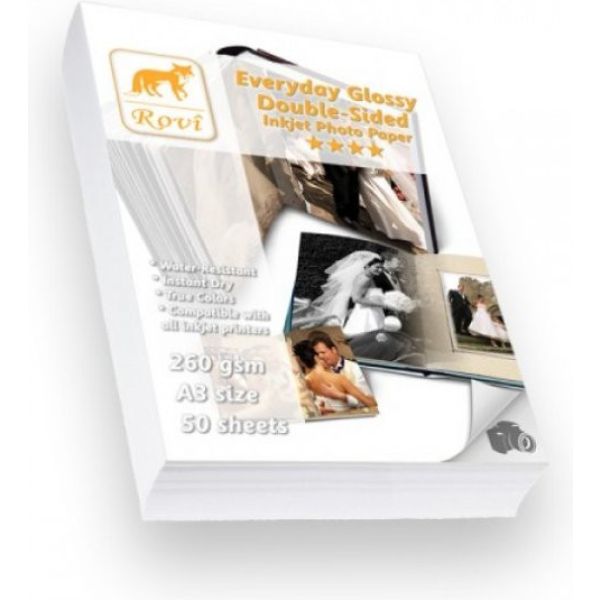 Fotoğraf Kağıdı (Rovi) Everyday Parlak Çift Taraflı 260gsm A3 50yp