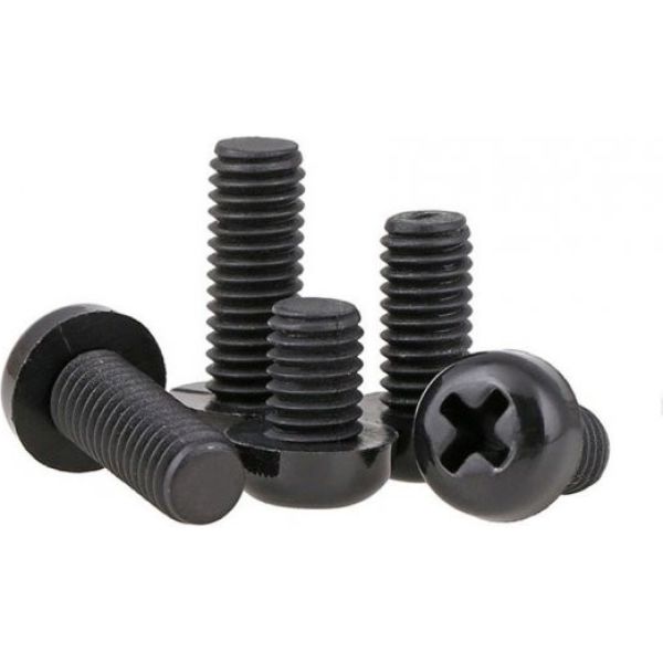 M2,5 x 10mm Plastik Civata Vida SiYAH x 5 adet  (rf003)