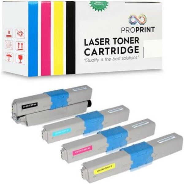 TKPrint Oki C301 Muadil Toner Seti 4 Renk CMYK C321Dn