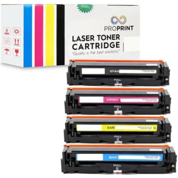 TKPrint Canon CRG-054 Muadil Toner Seti CMYK - LBP-621Cw