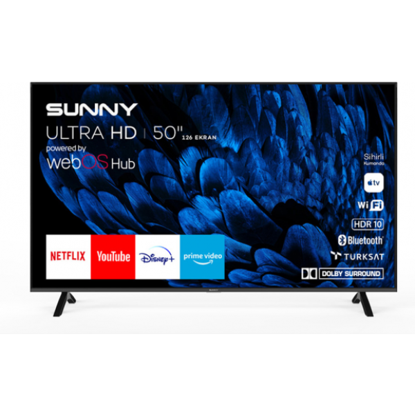 Sunny SN50FMN252 4K Ultra HD 50'' 127 Ekran Uydu Alıcılı webOS Smart LED TV