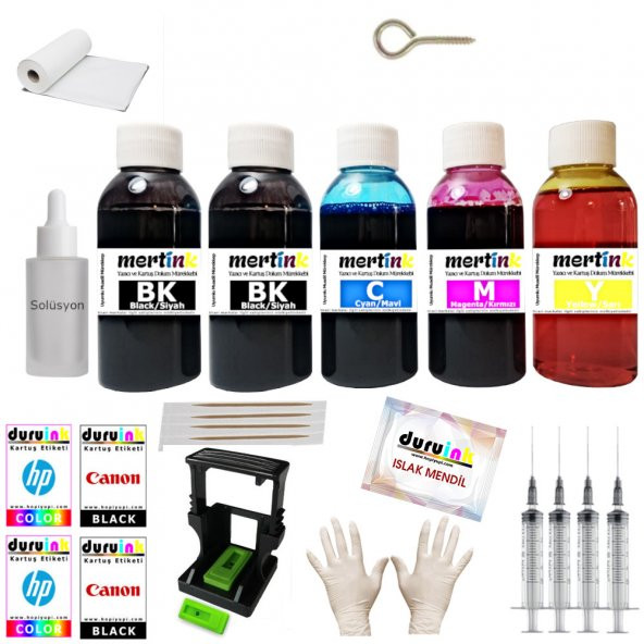 HP 2060 (704) KARTUŞ DOLUM SETİ 5X100ML 5Lİ SET MÜREKKEP