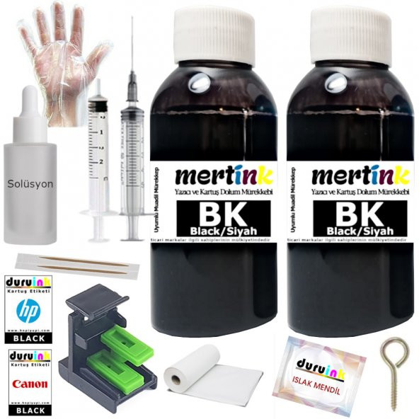 CANON E4240 E3340 E3440 KARTUŞ DOLUM SETİ 2x100ML  (PG 46 CL 56) SİYAH MÜREKKEP