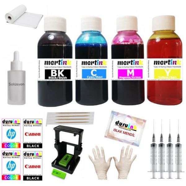 HP 4522 4523 4524 (302) KARTUŞ DOLUM SETİ 4X100ML MÜREKKEP