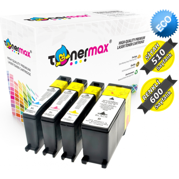 Lexmark 100XL Muadil Kartuş Set