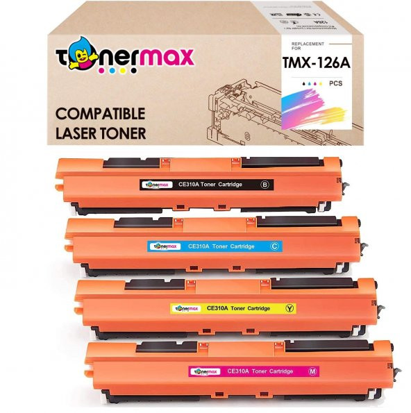 HP 126A / CP1025 / M175 M270 / M275 / CE310A Set Muadil Toneri - Ekonomik