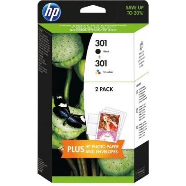 HP 301 J3M81A Siyah ve Renkli Kartuş Avantaj Paket