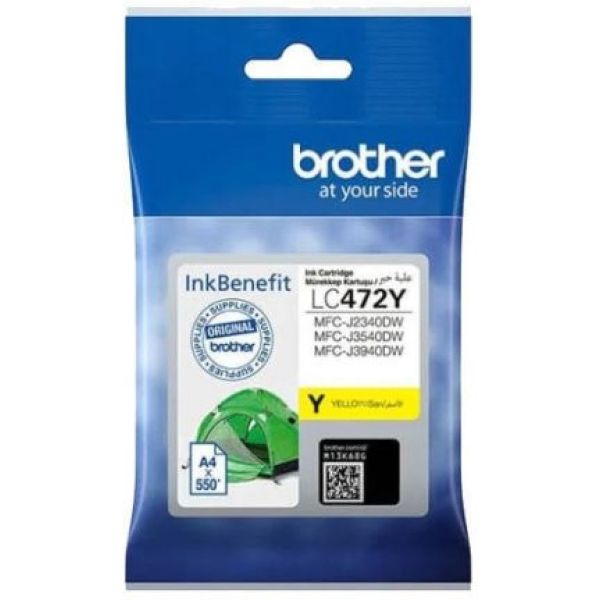 Brother LC472 Orjinal Kartuş Sarı / MFC-J2340 / MFC-J3540/ MFC-J3940