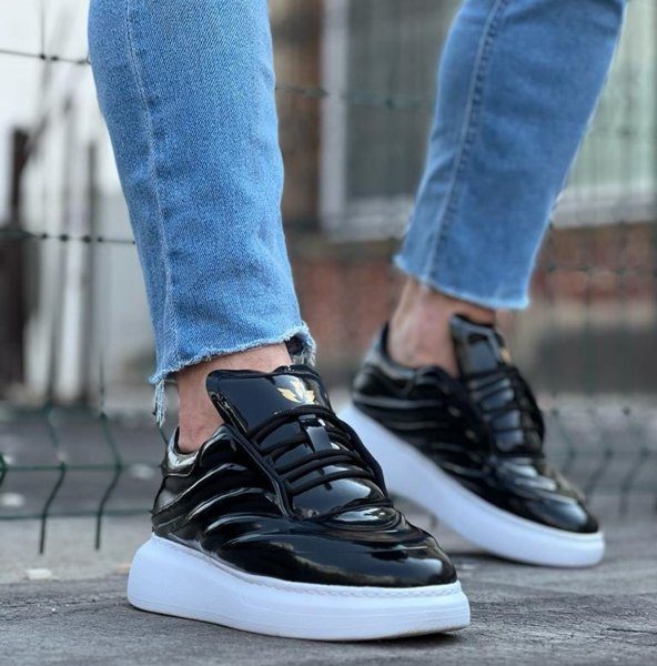 WG094 Siyah Rugan Erkek Casual Ayakkabı