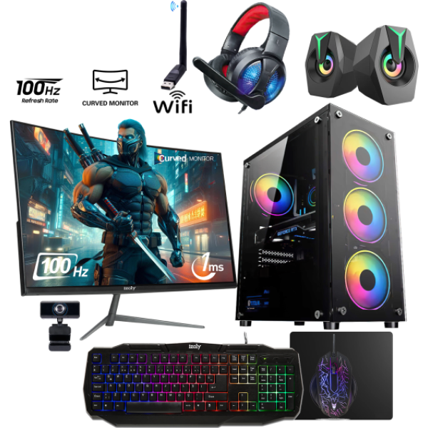 İzoly N12x Mega i5-3470 16GB 256GB SDD 1TB HDD GT730 4GB 24" Oyuncu Masaüstü Bilgisayarı