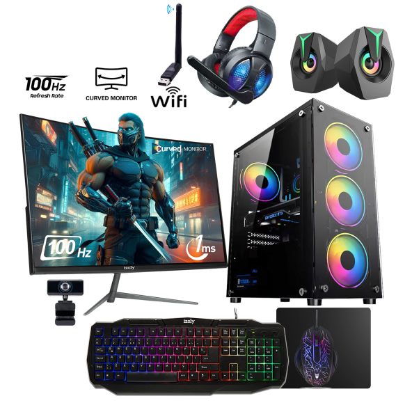 İzoly N12x Mega i5-3470 16GB 256GB SDD 1TB HDD GT730 4GB 24" Oyuncu Masaüstü Bilgisayarı
