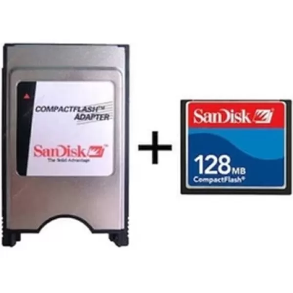 128 Mb Compact Flash Hafıza Kartı+Compact Flash Kart Okuyucu