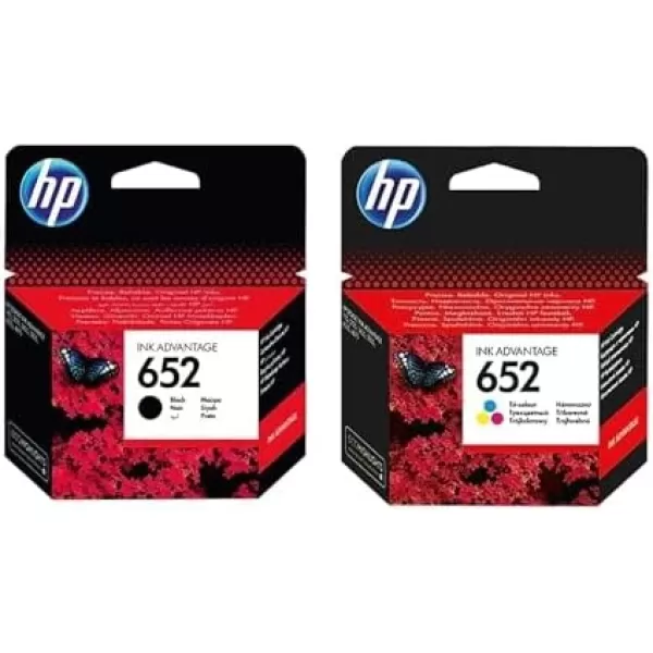 HP 652 Kartuş Siyah ve  Renkli 2'li Avantaj Paketi F6V24A F6V25A