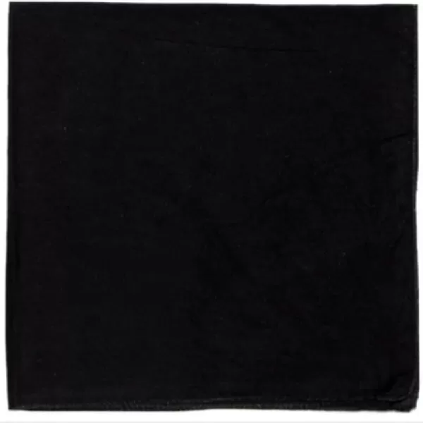 Karamel Bijuteri Düz Renk Siyah Kare Bandana