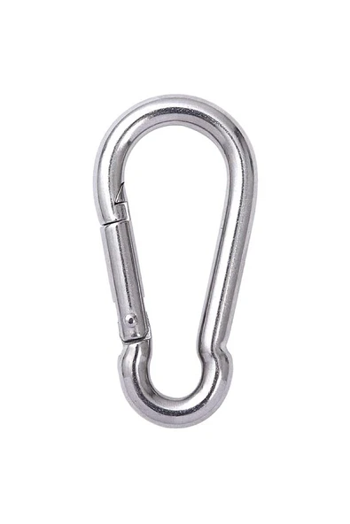 ŞAKİR HIRDAVAT  12MM Düz Yaylı Galvanizli Karabina 1 Adet