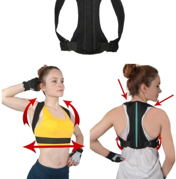 Kamburluk Önleyici Yeni Model Balenli Spor Dik Duruş Korsesi Bel Omuz Sırt Kemeri Aparat