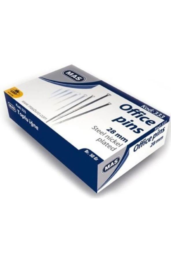 Mas Toplu İğne Nikel 28 MM 50 Gram Toplu İğne