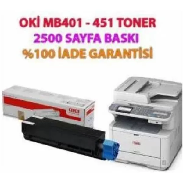 Oki Mb451 Muadil Toner (Çipli Tak Çalıştır)