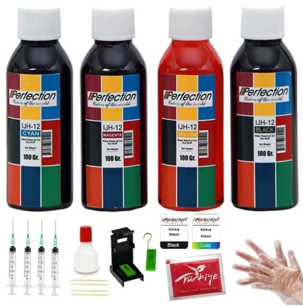 Perfection Hp 305 Kartuş Uyumlu Dolum Seti - Deskjet 2710/2720/2721/4120 4X100 Ml