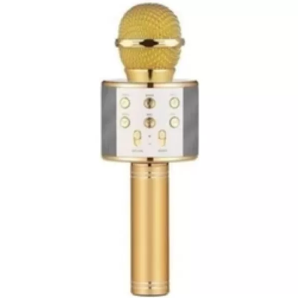 Pazariz Karaoke Mikrofon Dahili Hoparlörlü Usb Flash Destekli Ws-858 Gold